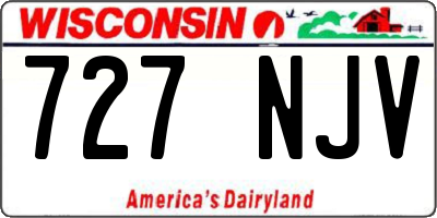 WI license plate 727NJV