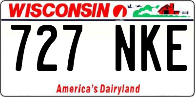 WI license plate 727NKE
