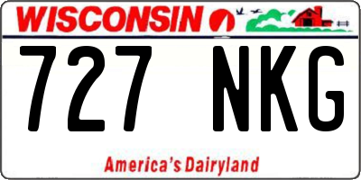 WI license plate 727NKG