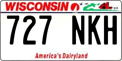 WI license plate 727NKH