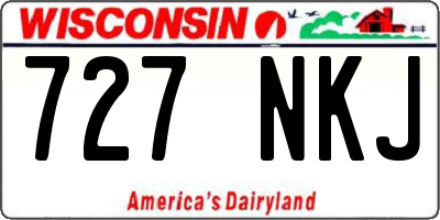 WI license plate 727NKJ