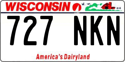WI license plate 727NKN