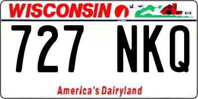 WI license plate 727NKQ