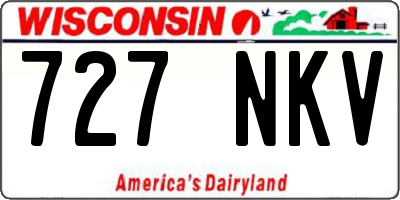 WI license plate 727NKV