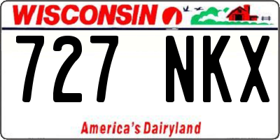 WI license plate 727NKX