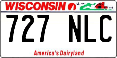 WI license plate 727NLC
