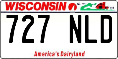 WI license plate 727NLD