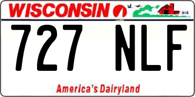 WI license plate 727NLF