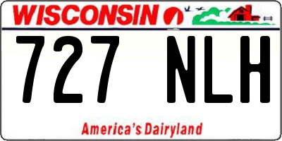 WI license plate 727NLH