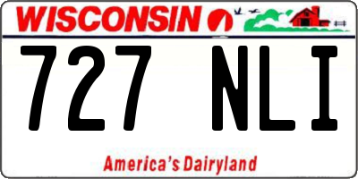 WI license plate 727NLI