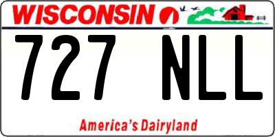 WI license plate 727NLL