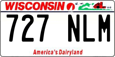 WI license plate 727NLM