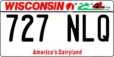 WI license plate 727NLQ