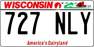 WI license plate 727NLY