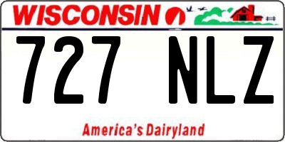 WI license plate 727NLZ