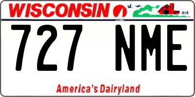 WI license plate 727NME