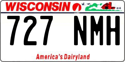 WI license plate 727NMH