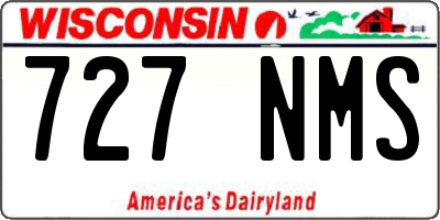 WI license plate 727NMS