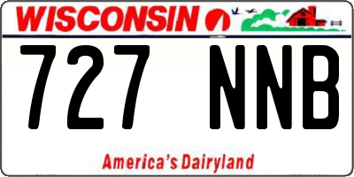 WI license plate 727NNB