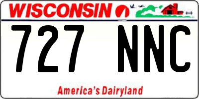 WI license plate 727NNC