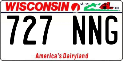 WI license plate 727NNG