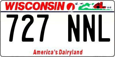WI license plate 727NNL