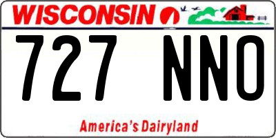 WI license plate 727NNO