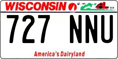 WI license plate 727NNU