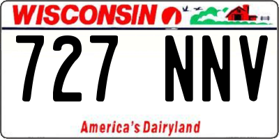 WI license plate 727NNV