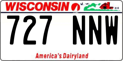 WI license plate 727NNW