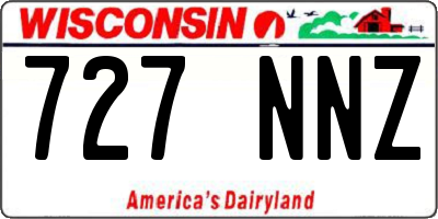 WI license plate 727NNZ