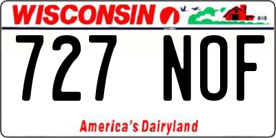 WI license plate 727NOF