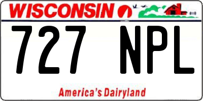 WI license plate 727NPL