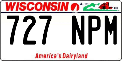WI license plate 727NPM