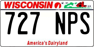 WI license plate 727NPS