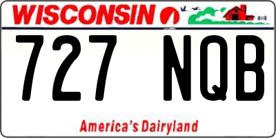 WI license plate 727NQB