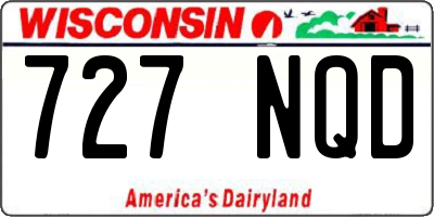 WI license plate 727NQD