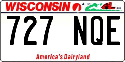 WI license plate 727NQE