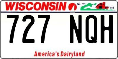 WI license plate 727NQH