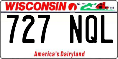 WI license plate 727NQL