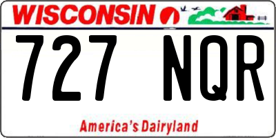 WI license plate 727NQR