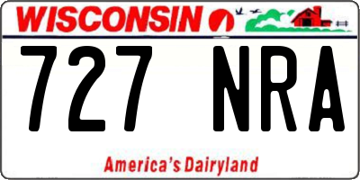 WI license plate 727NRA