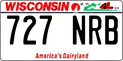 WI license plate 727NRB