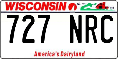WI license plate 727NRC
