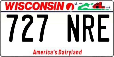 WI license plate 727NRE
