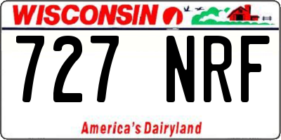 WI license plate 727NRF