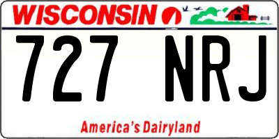 WI license plate 727NRJ