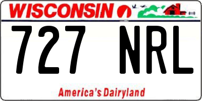 WI license plate 727NRL