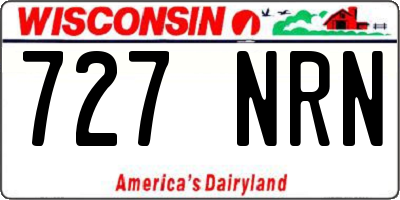 WI license plate 727NRN