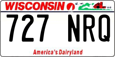 WI license plate 727NRQ